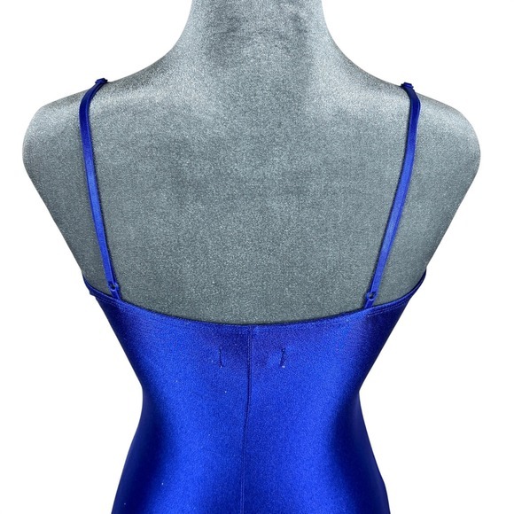 Fairy Grunge Y2k Asymmetric Faux Wrap Prom Cocktail Dress Juniors S Blue Shimmer - Picture 11 of 15